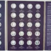ALB008.- Álbum de 25 centavos de: Estados y Territorios + Álbum de 25 ctvs de Parques Nacionales de USA, Numismática, Coleccionable