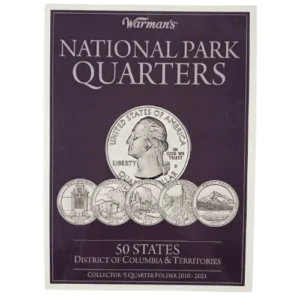 ALB006.- Álbum de 25 Centavos de Parques Nacionales de Estados Unidos 2010 - 2021 Completo , Colección Numismática
