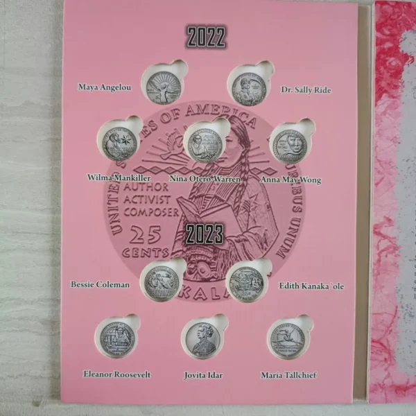ALB001.- Álbum Coleccionable American Women Quarters 2022–2025 — Mujeres que Hicieron Historia en EE.UU.