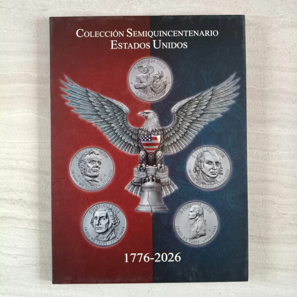 ALB003.- Colección Completa de Álbumes Numismáticos de Estados Unidos — Historia y Monedas Conmemorativas