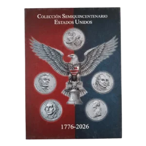 ALB002.- Álbum Coleccionable Semiquincentenario USA 1776–2026 — 25 Centavos Edición Especial 250 Aniversario